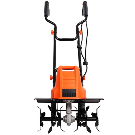 S-HOME 13.5AMP Electric Tiller, 18-Inch Width, Efficient Corded Garden Tool With 24 Durable Steel Tines and Adjustable
