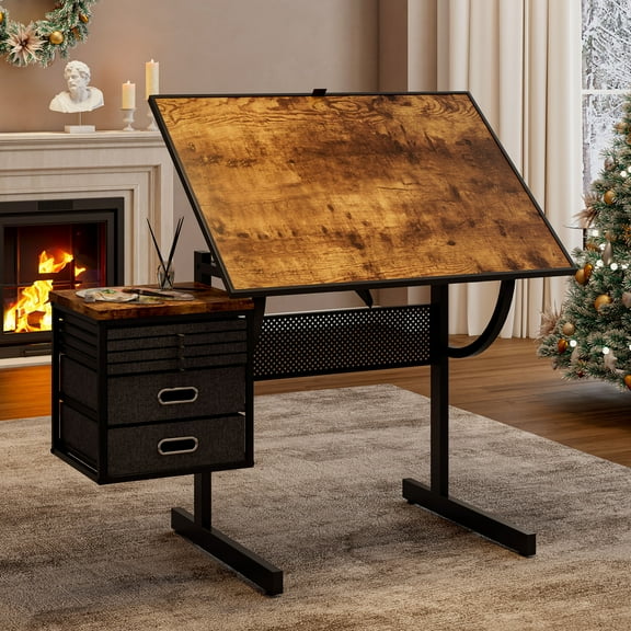 S-HOME 1500 Pieces Metal Jigsaw Puzzle Board For Adults With 4 Trays And 2 Storage Drawers In Black Color