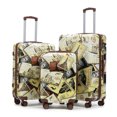 thumbnail image 1 of S-HOME 20"/24"/28" 3 pcs/set in PC Spinner Wheel Luggage, Carry on Suitcase, With Printed pattern and Combination Lock, 1 of 12