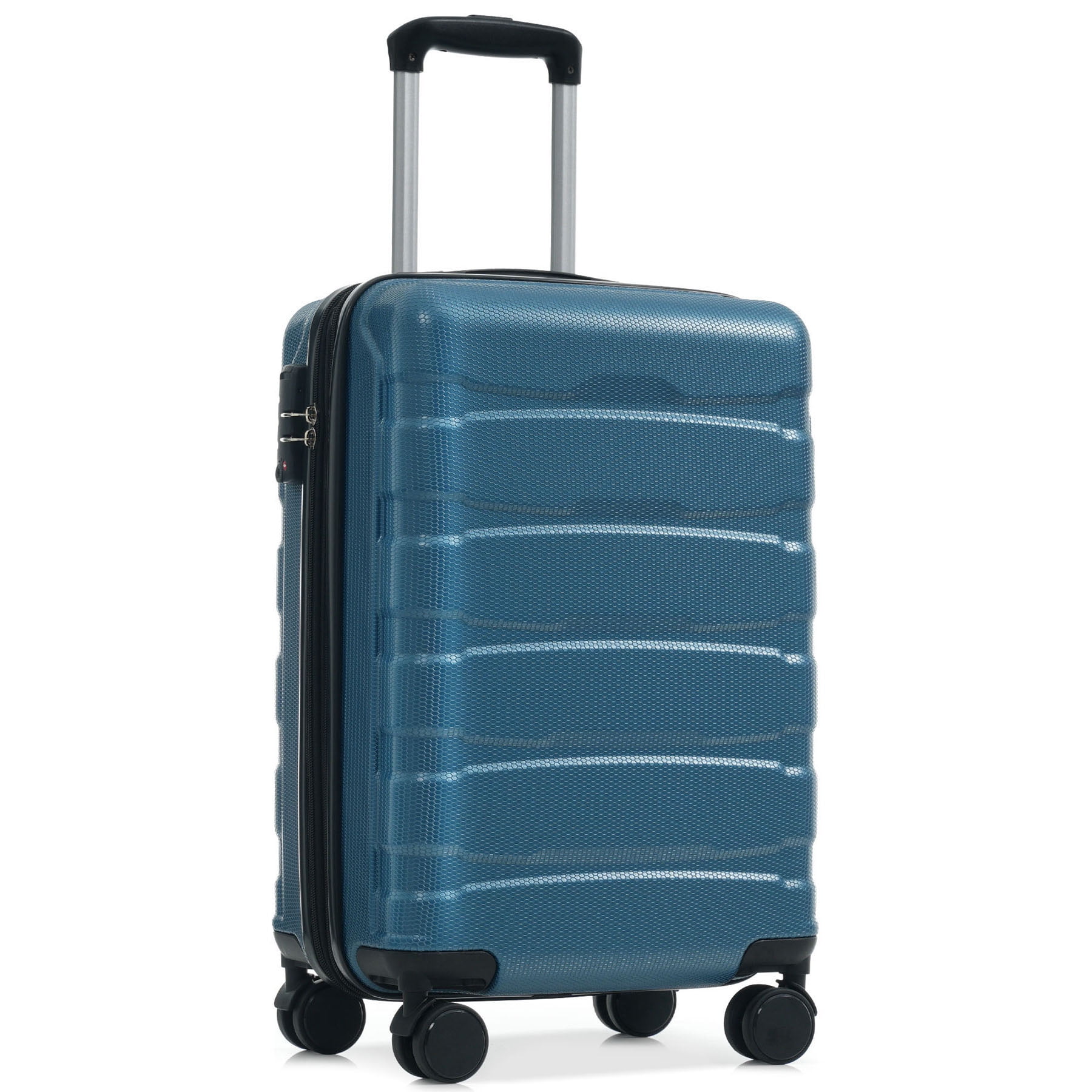 S-HOME 20" ABS Hardshell Carry-On Luggage, Expandable Spinner Suitcase with TSA Lock and Scratch-Resistant