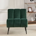 thumbnail image 1 of S-HOME 24.4 Inch Wide Velvet Accent Chair in Beige with Durable Legs for Homes and Reading Rooms Comfort，Green, 1 of 10