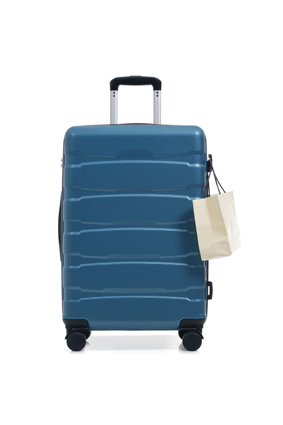 24" ABS Hardshell Carry-On Luggage, Expandable Spinner Suitcase with TSA Lock and Scratch-Resistant