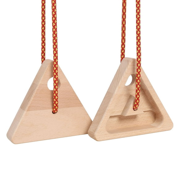 S-HOME 2Pcs Triangle Climbing Hangboard Set With Rope, Versatile Training Finger Grip For Rock Climbing Enthusiasts