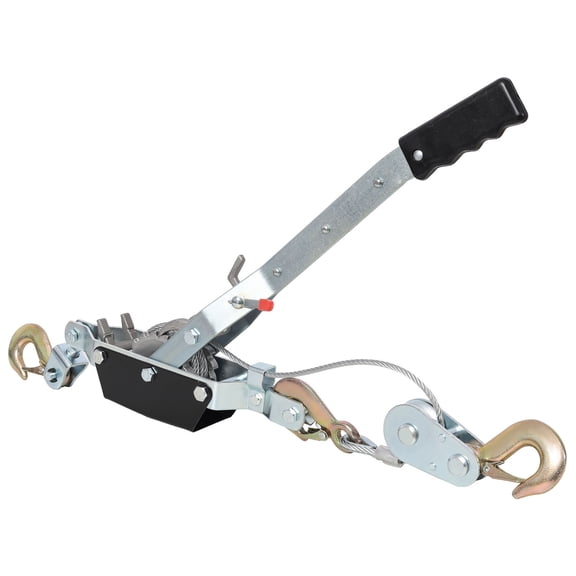 S-HOME 2T Hand Winch Puller, Dual Gear System, 12FT Cable, 3 Hooks, Heavy-Duty Cable Puller for Easy Hand Pulling