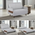 thumbnail image 1 of S-HOME 3-in-1 Convertible Sofa Chair Bed with Solid Beech Armrest – Upholstered Sleeper from Chair to Chaise Lounge, Compact for Small Spaces, 1 of 12