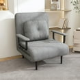 thumbnail image 1 of S-HOME 3-in-1 Folding Sofa Bed in Grey with Adjustable Backrest and Pillow for Space Saving in Living Room Bedroom Office, 1 of 15