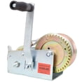 thumbnail image 1 of S-HOME 3500LBS Hand Winch, 32.8FT Blue Strap, Dual-Speed 4:1/2.4:1 Gear, Two-Way Ratchet for Trailer, Boat, ATV, 1 of 11