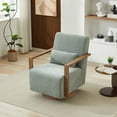 thumbnail image 1 of S-HOME 360 Degree Lounge Chair Upholstered Design 30.3"W Solid Wood Armrests For Home And Office Use，Pale Green, 1 of 9