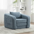 thumbnail image 1 of S-HOME 40 Inch Foldable Single Sofa Bed With Armrest And Backrest In Chic Chenille Design Comfortable Sleeper Lounge Chair，Light Blue, 1 of 11