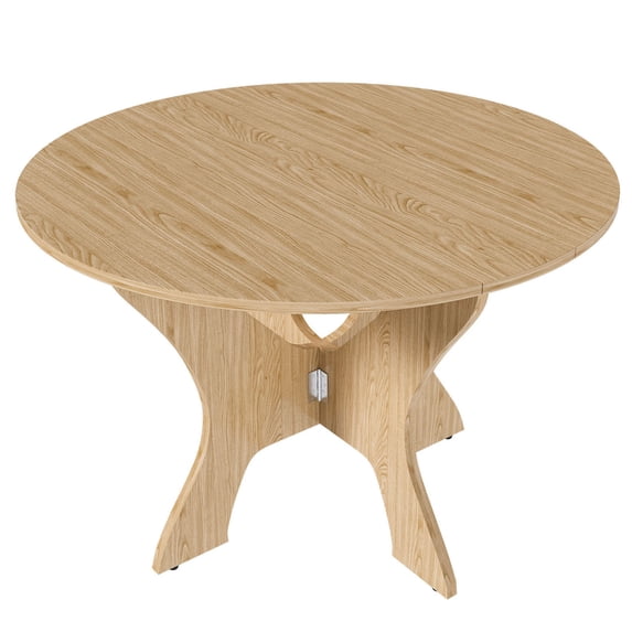 S-HOME 43-Inch Folding Dining Table, MDF Design For Small Spaces, Versatile Indoor And Outdoor Use, Ancient Oak