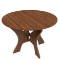 thumbnail image 1 of S-HOME 43-Inch Folding Dining Table, MDF Design For Small Spaces, Versatile Indoor And Outdoor Use, Walnut, 1 of 14