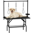 thumbnail image 1 of S-HOME 47 Inch Adjustable Dog Grooming Table in Sturdy MDF and Metal Material with Foldable Legs for Easy Storage, 1 of 8
