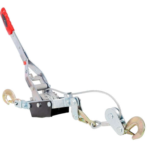 S-HOME 4T Hand Winch Puller, Dual Gear System, 12FT Cable, 3 Hooks, Heavy-Duty Cable Puller for Easy Hand Pulling