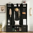 thumbnail image 1 of S-HOME 5-In-1 Entryway Bench With Coat Rack, 58.8 Inch Hall Tree With Drawers And Adjustable Shelves, 1 of 15