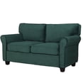 thumbnail image 1 of S-HOME 57" Modern Corduroy Sofa With Removable Cushions, High Rebound Padding And Solid Wood Frame For Living Rooms And Offices, Dark Green, 1 of 12