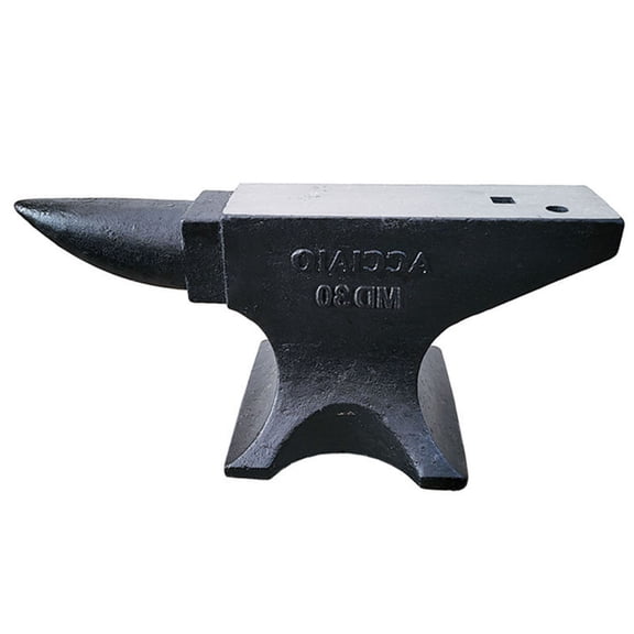 S-HOME 66Lb Blacksmith Anvil with Round Horn Design Crafted from Cast Steel for Metalworking and Jewelers Use