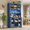 thumbnail image 1 of S-HOME 70.9" Kitchen Pantry Storage Cabinet With LED Outlets, Buffet Cabinet with Doors and Wine Rack for Dining Room, 1 of 9