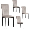 thumbnail image 1 of S-HOME Casual Dining Chairs Set Of 4 Velvet Upholstered With Adjustable Feet Ideal For Multiple Occasions, Gray, 1 of 9