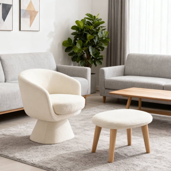 S-HOME Chair with Footrest and Modern Styling Perfect for Small Spaces, Corner Nooks, and Reading Comfort