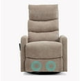 thumbnail image 1 of S-HOME Comfortable Heat Massage Manual Recliner Chair In Durable Fabric Featuring Rocker And Swivel For Ultimate Relaxation，khaki, 1 of 15