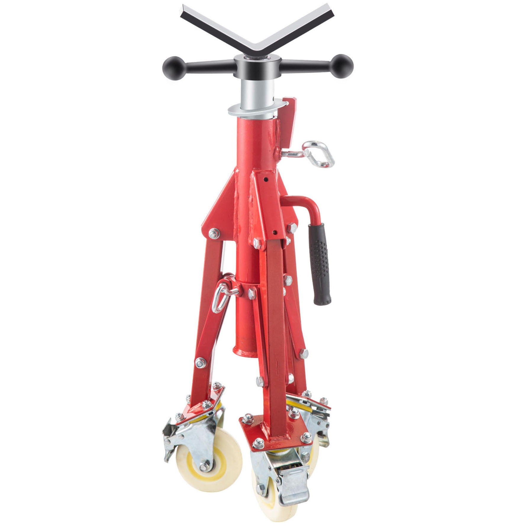Pipe Rig Jack S-HOME Folding Adjustable Pipe Jack Stand in Red with 28 to 52 Inch ...