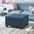 thumbnail image 1 of S-HOME Functional Upholstered Tufted Fabric Storage Ottoman in Soft Ideal for Home Organization and Comfort, 1 of 8