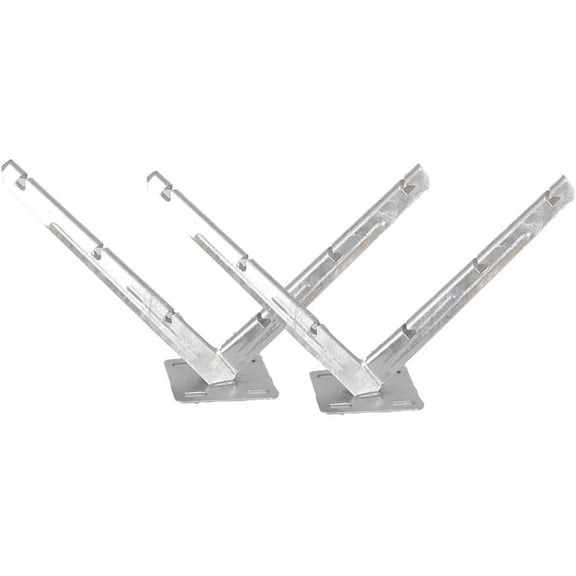 S-HOME Galvanized V-Bracket for Razor Wire, 21.7x12.6in - Heavy Duty Barbed Wire Extension Bracket, 2 Pair