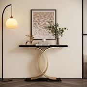 S-HOME Gold Intertwined Metal Legs Accent Table Stylish Console Table For Luxury Entryway Decor