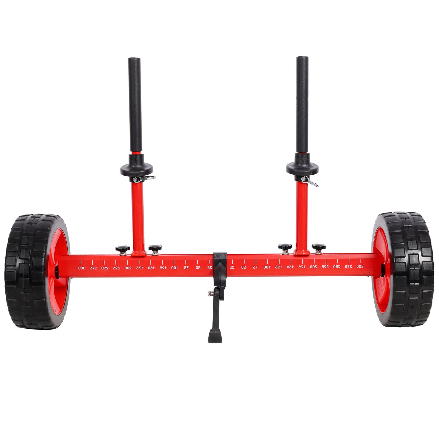 S-HOME Heavy-Duty Kayak Cart, Width Adj (5"-23.2"), 10" Airless Wheels, All-Terrain, Lightweight Aluminum, Red