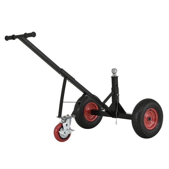 S-HOME Heavy Duty Tri-Wheels Trailer Dolly with 800lbs Load Capacity, Adjustable Height 18 to 25 Inches, Ideal for Moving Trailers
