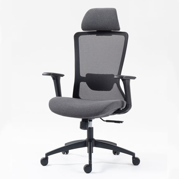 S-HOME High Back Mesh Office Chair in Elegant Black Finish with Breathable Fabric for All-Day Comfort at Work