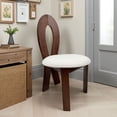 thumbnail image 1 of S-HOME Key-Design Home Chairs Set of 2 in Pure White Teddy Velvet with Ribbon-Cross Backrest for Dining, 1 of 10
