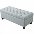 thumbnail image 1 of S-HOME Large Storage Ottoman Bench 50.25 Inch Versatile Seating for Living Room and Entryway, Baby Blue-Polyester, 1 of 8