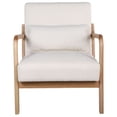 thumbnail image 1 of S-HOME Mid Century Modern Accent Chair with Detachable Lumbar Pillow Solid Wood Frame for  Living Room or Home Office, Beige, 1 of 11