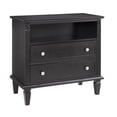 thumbnail image 1 of S-HOME Mid-century Modern Nightstand 2 Drawers Solid Wood Legs USB Ports & Outlets Bedside End Table - Elegant Storage Solution, 1 of 12