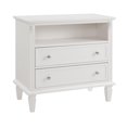 thumbnail image 1 of S-HOME Mid-century Modern Nightstand 2 Drawers Solid Wood Legs USB Ports & Outlets Bedside End Table - Elegant Storage Solution, 1 of 12