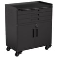 thumbnail image 1 of S-HOME 34.3" Rolling Metal Tool Cabinet with Lockable Doors and 3 Drawers - Mobile Garage Workbench Organizer, 1 of 16