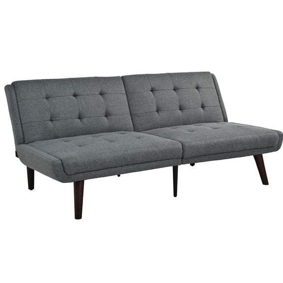 S-HOME Modern Convertible Sofa Bed with 5 Adjustable Backrest Positions, 63 Inch Space-Saving Design for Small Rooms, Grey