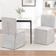 thumbnail image 1 of S-HOME Modern Linen Dining Chairs Featuring Padded Seat and Backrest, Set of 2,  Upholstered Chairs for Living Room, Gray, 1 of 15
