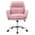 thumbnail image 1 of S-HOME Modern PU Leather Office Chair with Adjustable Height, Ergonomic Design for Home and Office Use, Pink, 1 of 8
