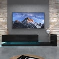 thumbnail image 1 of S-HOME Modern TV Console with LED Lights Fits 50 60 70 Inch TVs, Particle Board and Tempered Glass Stand, Entertainment Center with Storage Space, Black, 1 of 11