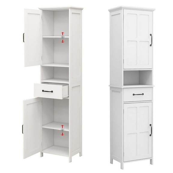 S-HOME Narrow Height Slim Floor Standing Cabinet With High-Quality UV Painted Surface For Versatile Storage Needs