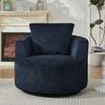 thumbnail image 1 of S-HOME Plush Comfort Faux Fur 360-Degree Swivel Accent Chair For Modern Living Room, 1 of 10