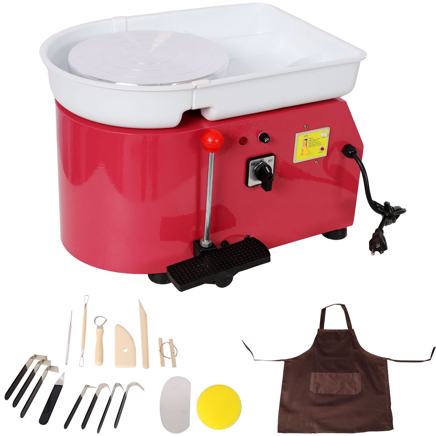 S-HOME Professional 10 Inch Electric Pottery Wheel In Pink Color With Adjustable Speed and Detachable Basin  Complete, with Tool Set For Adults And Beginners
