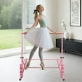thumbnail image 1 of S-HOME Professional Solid Wood Ballet Barre Adjustable From 31.5 To 39.5 Inches Portable Design For Dance Studios Easy Use Ballet Training, Pink, 1 of 9