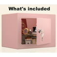 thumbnail image 1 of S-HOME Secure Safe With Key And Password Mini Storage Cabinet 0.23 Cubic Feet Small Safe For Home Use Valuable Items，Pink, 1 of 6