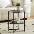 thumbnail image 1 of S-HOME Simple Design Black Side Table, 2-Tier Farmhouse Accent Table As Nightstand Or Plant Stand In Any Room, 1 of 6