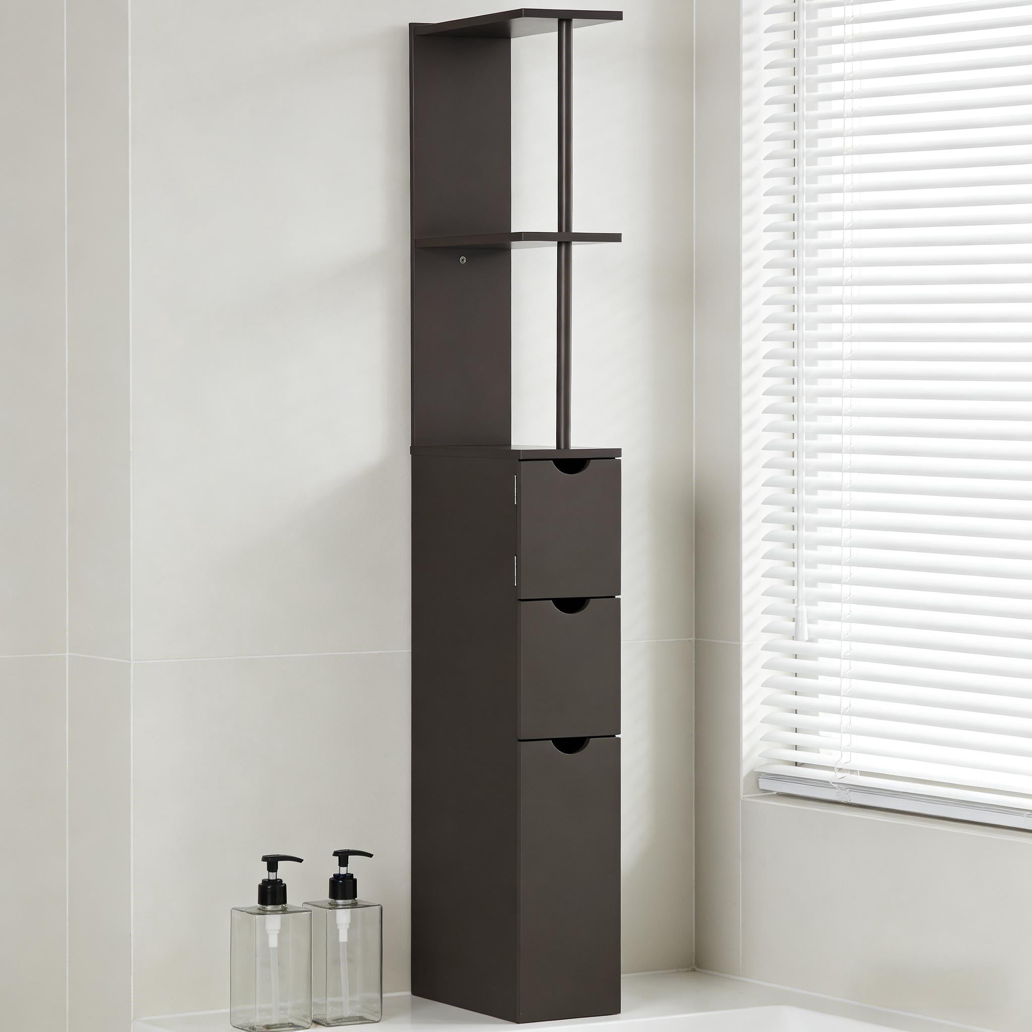 Slim Storage Tower With Drawersnull