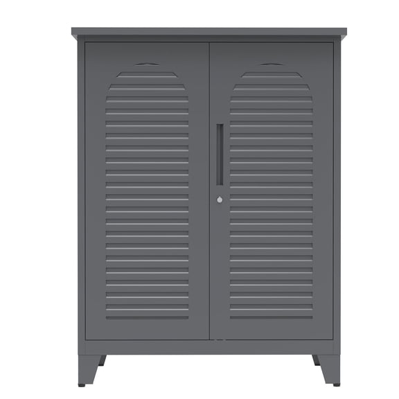 S-HOME Steel Metal Tool Storage Cabinet in Slate Color 47 Inches Tall with Ample Space for Garage and Office Use