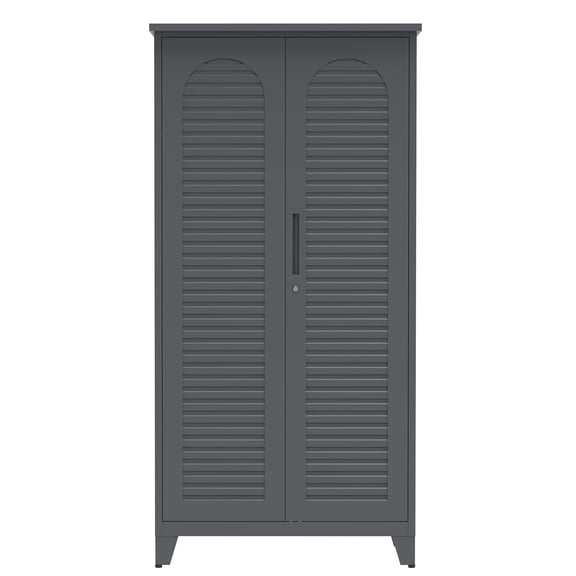 S-HOME Steel Metal Tool Storage Cabinet in Slate Color 73 Inches Tall with Ample Space for Garage and Office Use